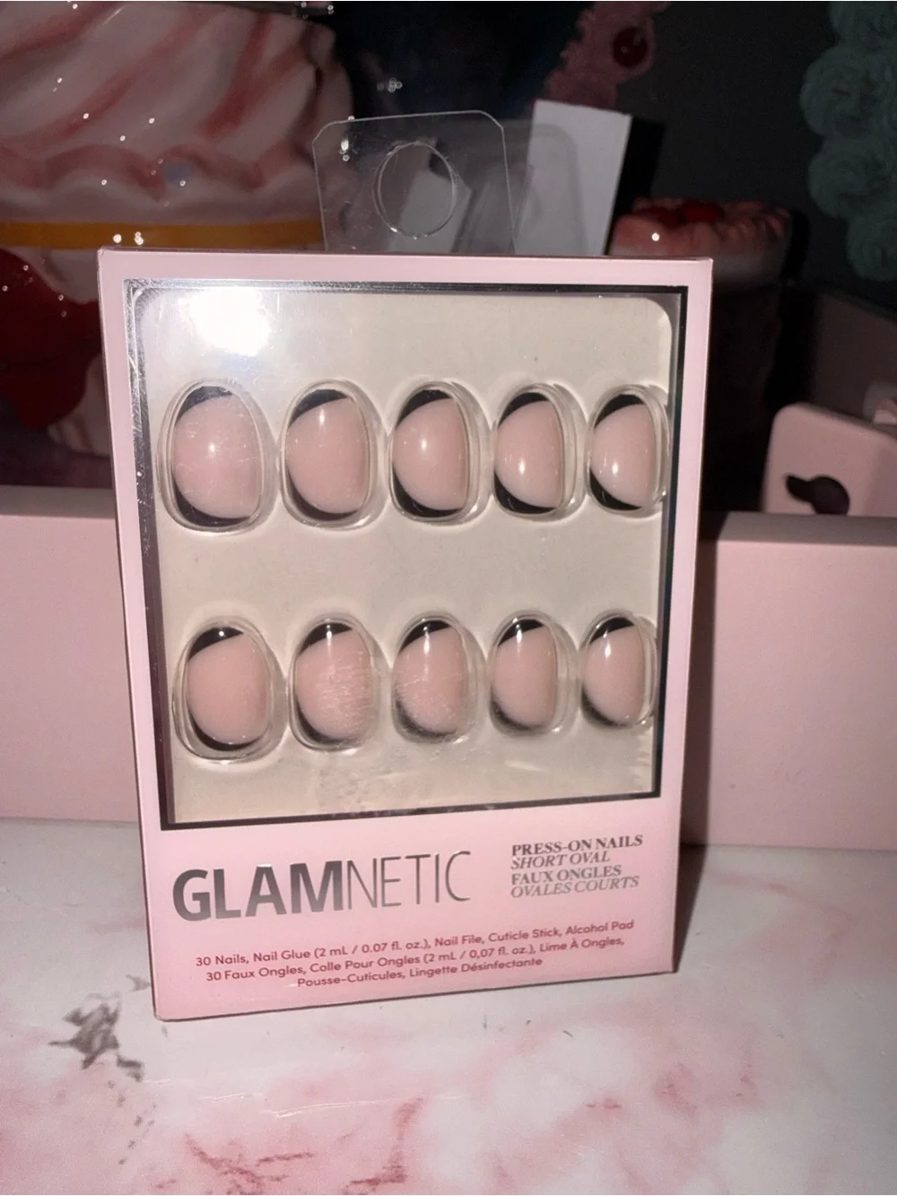 Glamnetic Nude Pink Short Oval Press-On Nails